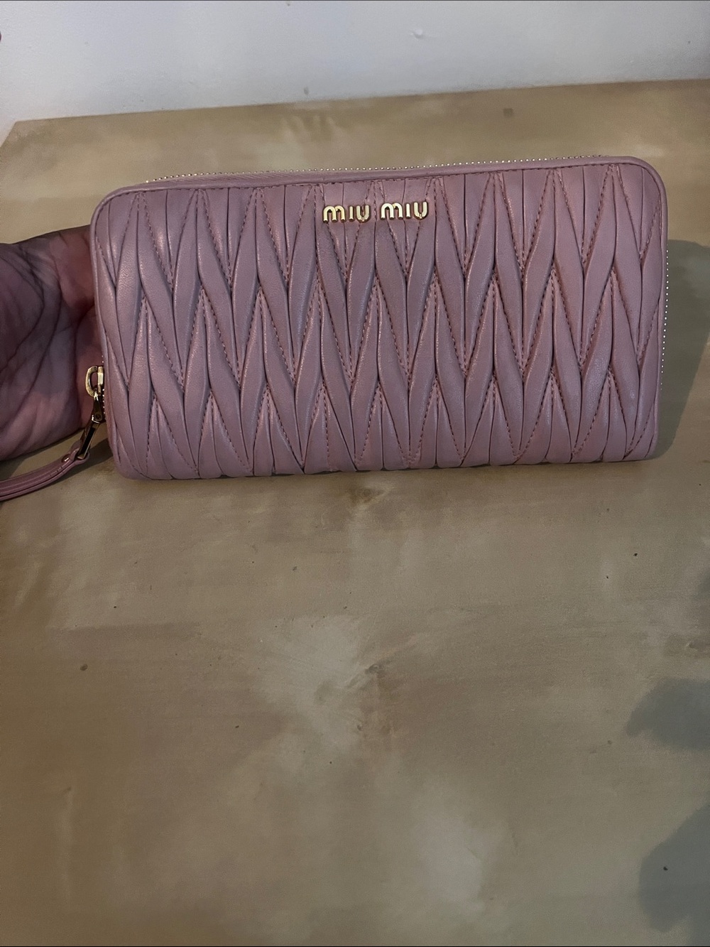 Miu Miu Matelassé Nappa Leather Wallet